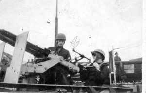 RN Crew manning a Vickers Machine gun